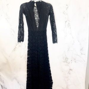 Nightcap clothing black lace jumpsuit